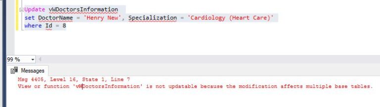 Instead Of Update Trigger In Sql Server Example