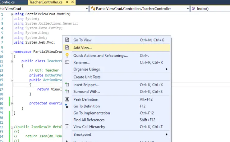 Crud Operation Using Partial View In Mvc With Modal Popup 8229